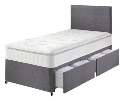 Airspring - Elmdon Luxury Pillowtop Single 2 Drawer - Divan